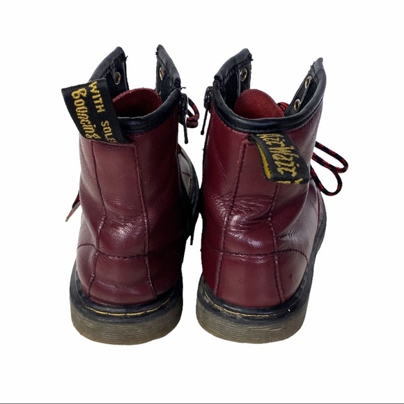 Dr. Martens 1460 Cherry Red Junior Delaney Boot - Picture 12 of 16